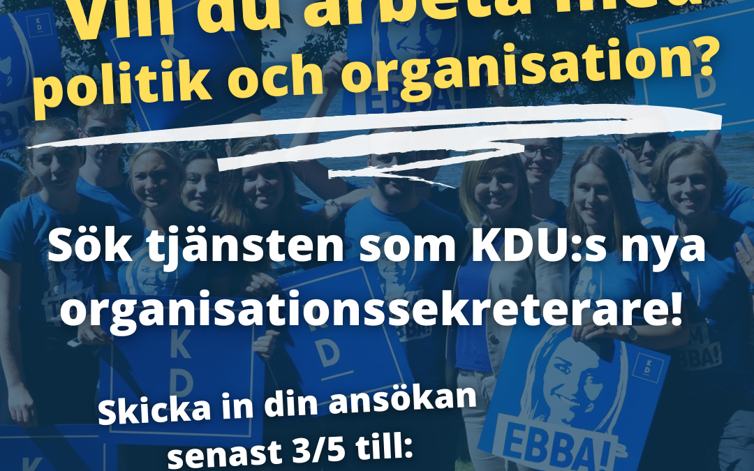 KDU söker organisationssekreterare